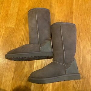 UGG Tall Gray Suede Boots